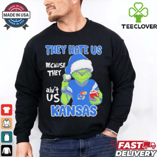 Original Grinch They Hate Us Because They Ain’t Us Kansas Jayhawks Shirt