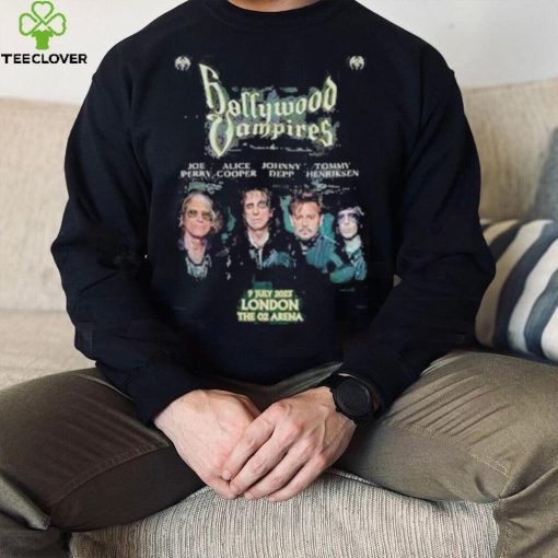 Original Hollywood Vampire 2023 Uk Tour London The 02 Arena Poster Shirt