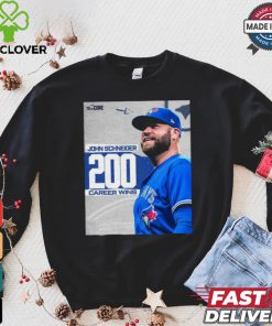 Original John Schneider Toronto Blue Jays 200 Career Wins Congrats shirt 2 Original John Schneider Toronto Blue Jays 200 Career Wins Congrats shirt