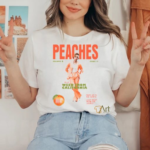 Original Justin Bieber Music Merch Store Peaches shirt