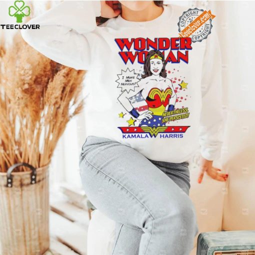 Original Kamala harris wonder woman I make men nervous 2024 hoodie, sweater, longsleeve, shirt v-neck, t-shirt