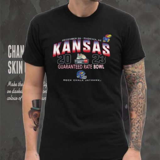 Original Kansas Jayhawks 2023 Guaranteed Rate Bowl Rock Chalk Jayhawk Shirt