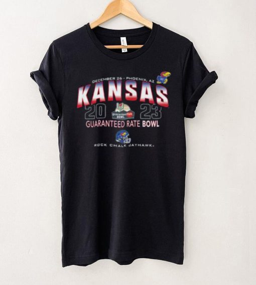 Original Kansas Jayhawks 2023 Guaranteed Rate Bowl Rock Chalk Jayhawk Shirt