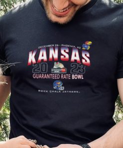 Original Kansas Jayhawks 2023 Guaranteed Rate Bowl Rock Chalk Jayhawk Shirt