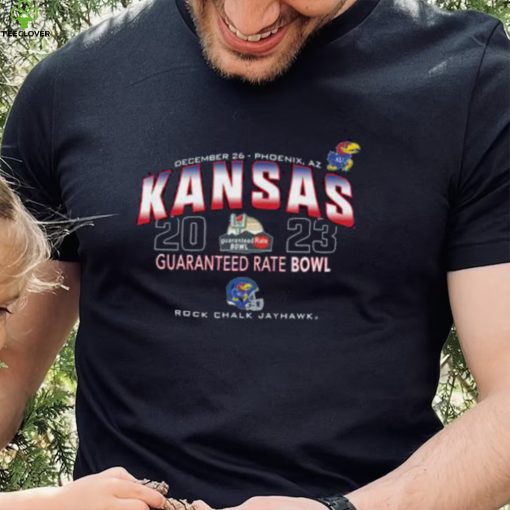 Original Kansas Jayhawks 2023 Guaranteed Rate Bowl Rock Chalk Jayhawk Shirt