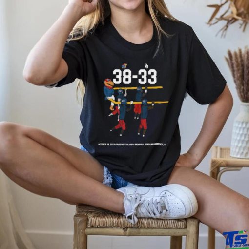 Original Kansas Jayhawks Vs Oklahoma Sooners 38 33 October 28 2023 T shirt