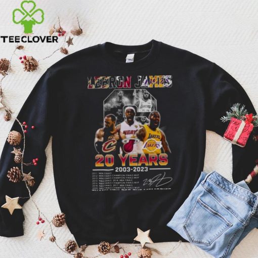 Original Lebron James 20 Years 2003 2023 Champions Thank You For The Memories Shirt