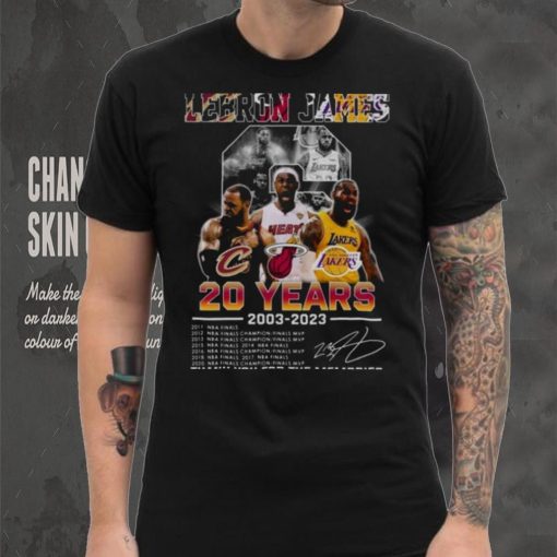 Original Lebron James 20 Years 2003 2023 Champions Thank You For The Memories Shirt