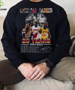 Original Lebron James 20 Years 2003 2023 Champions Thank You For The Memories Shirt