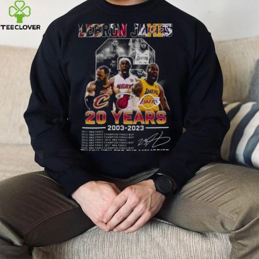 Original Lebron James 20 Years 2003 2023 Champions Thank You For The Memories Shirt