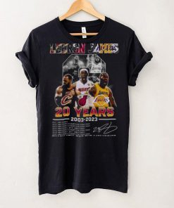 Original Lebron James 20 Years 2003 2023 Champions Thank You For The Memories Shirt