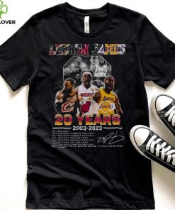 Original Lebron James 20 Years 2003 2023 Champions Thank You For The Memories Shirt