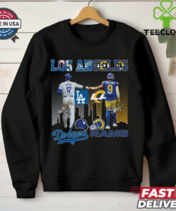 Original Los Angeles Dodgers And Rams Shohei Ohtani, Matthew Stafford Signatures 2024 T shirt 2 Original Los Angeles Dodgers And Rams Shohei Ohtani, Matthew Stafford Signatures 2024 T shirt