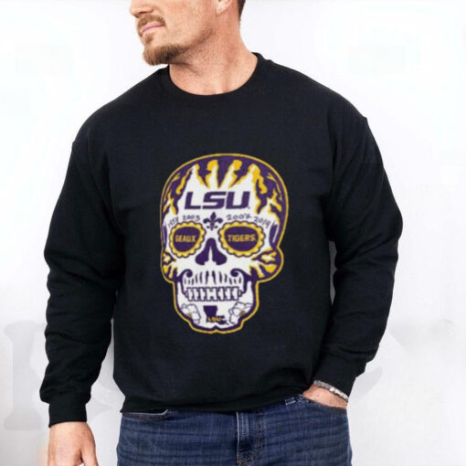 Original Lsu sugar skull hoodie, sweater, longsleeve, shirt v-neck, t-shirt