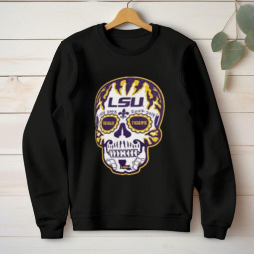 Original Lsu sugar skull hoodie, sweater, longsleeve, shirt v-neck, t-shirt