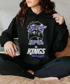 Original Messy Bun Los Angeles Kings Kind Of Girl Basketball T shirt