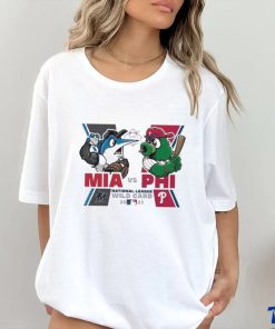 Original Miami Marlins vs Philadelphia Phillies Mascot National League Wild Card 2023 T Shirt 2 Original Miami Marlins vs Philadelphia Phillies Mascot National League Wild Card 2023 T Shirt