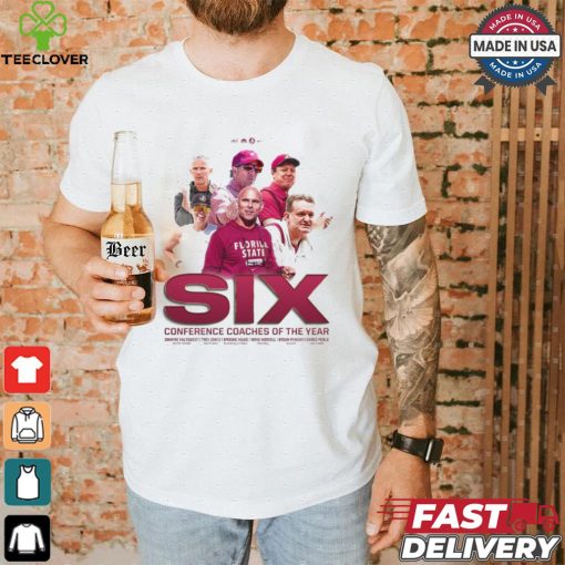 Original Mike Norvell FSU Seminoles Six Conference Coaches Of The Year shirt