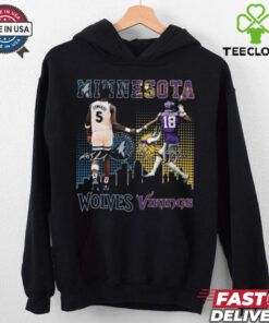 Original Minnesota Wolves Edwards Wolves x Minnesota Vikings Jefferson Signatures Shirt