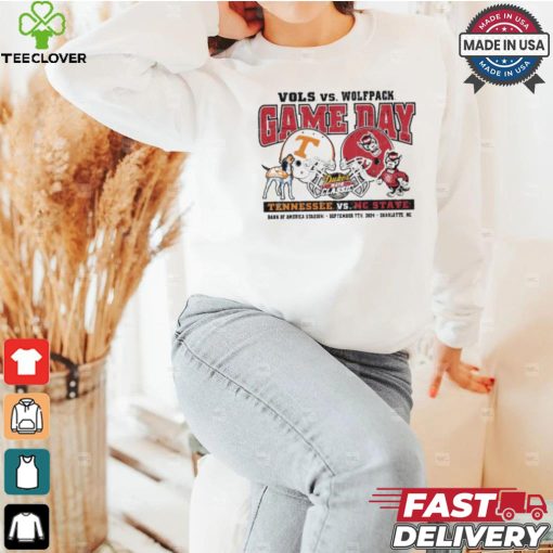 Original NC State Wolfpack 2024 Oxford Grey Duke’s Mayo Classic NC State vs. Tennessee T Shirt