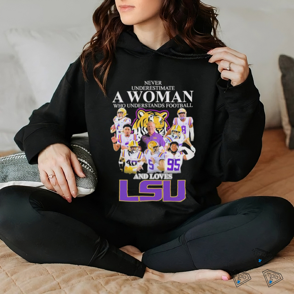 Original Never Underestimate a Woman who Understands Football and loves LSU Tigers 2023 signatures shirt Original Never Underestimate a Woman who Understands Football and loves LSU Tigers 2023 signatures shirt