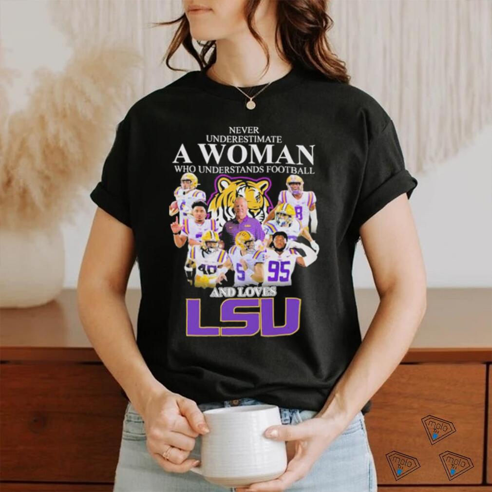 Original Never Underestimate a Woman who Understands Football and loves LSU Tigers 2023 signatures shirt Original Never Underestimate a Woman who Understands Football and loves LSU Tigers 2023 signatures shirt