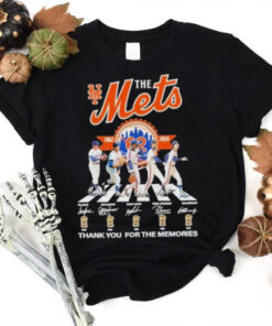 Original New York Mets Baseball Team Abbey Road 1962 2024 Signature Thank You For The Memories Shirt