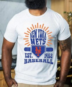 Original New York Mets Sun Burst Est 1962 Baseball T Shirt