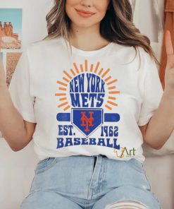 Original New York Mets Sun Burst Est 1962 Baseball T Shirt 3 Original New York Mets Sun Burst Est 1962 Baseball T Shirt