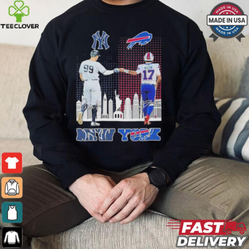 Original New york yankees aaron judge buffalo bills josh allen proud shirt