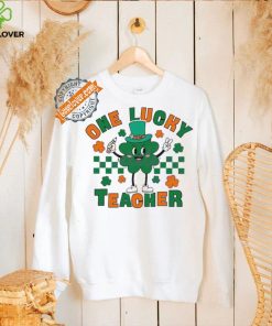 Original One lucky teacher shamrock st patricks day shirt