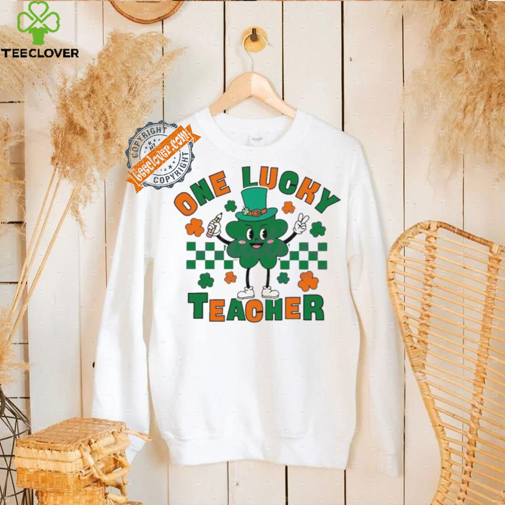Original One lucky teacher shamrock st patricks day shirt Original One lucky teacher shamrock st patricks day shirt