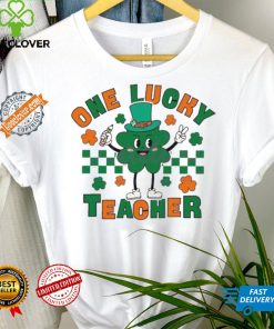 Original One lucky teacher shamrock st patricks day shirt
