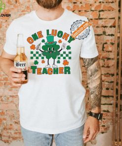 Original One lucky teacher shamrock st patricks day shirt