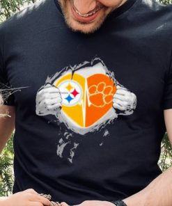 Original Pittsburgh Steelers Clemson Cleveland Tigers In My Heartbeat Shirt