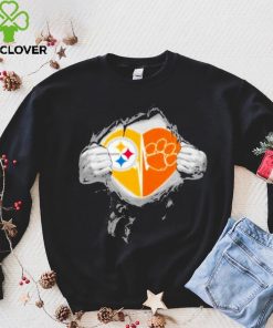 Original Pittsburgh Steelers Clemson Cleveland Tigers In My Heartbeat Shirt