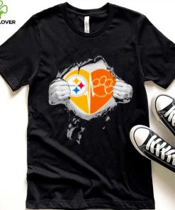 Original Pittsburgh Steelers Clemson Cleveland Tigers In My Heartbeat Shirt