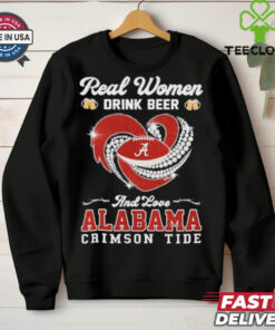 Original Real Women Drink Beer And Love Alabama Crimson Tide Christmas shirt