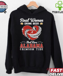 Original Real Women Drink Beer And Love Alabama Crimson Tide Christmas shirt