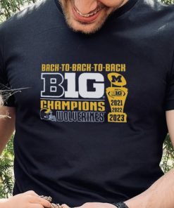 Original Retro Brand Michigan Wolverines Back to Back to Back Big Ten Conference Champions T Shirt