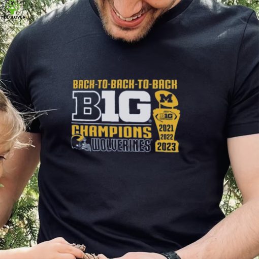 Original Retro Brand Michigan Wolverines Back to Back to Back Big Ten Conference Champions T Shirt