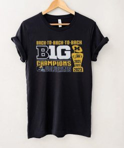 Original Retro Brand Michigan Wolverines Back to Back to Back Big Ten Conference Champions T Shirt