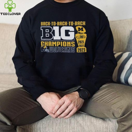 Original Retro Brand Michigan Wolverines Back to Back to Back Big Ten Conference Champions T Shirt