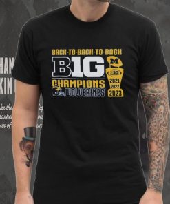 Original Retro Brand Michigan Wolverines Back to Back to Back Big Ten Conference Champions T Shirt