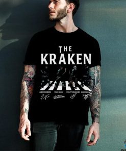 Original Seattle Kraken Walking Abbey Road Signatures Ice Hockey 2024 T Shirt