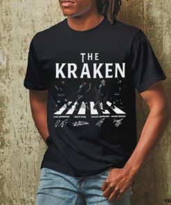 Original Seattle Kraken Walking Abbey Road Signatures Ice Hockey 2024 T Shirt
