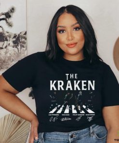 Original Seattle Kraken Walking Abbey Road Signatures Ice Hockey 2024 T Shirt