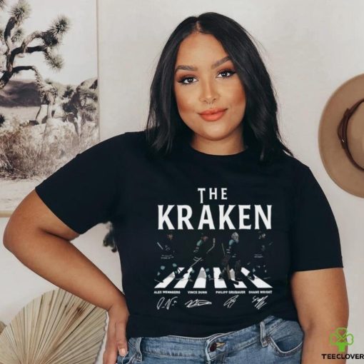 Original Seattle Kraken Walking Abbey Road Signatures Ice Hockey 2024 T Shirt
