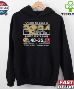 Original Shock The World 2024 Vandy Beats Bama Vanderbilt 40 35 Alabama Shirt