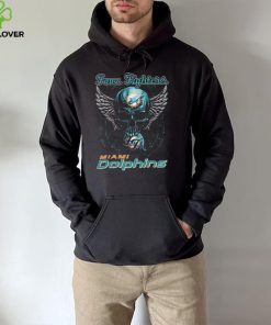 Original Skull Wings Fooz Fighters Miami Dolphins T Shirt